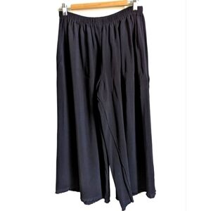 PROENZA SCHOULER Black Luxury Elastic Waistband Leg Palazzo Ankle Pants Size 6
